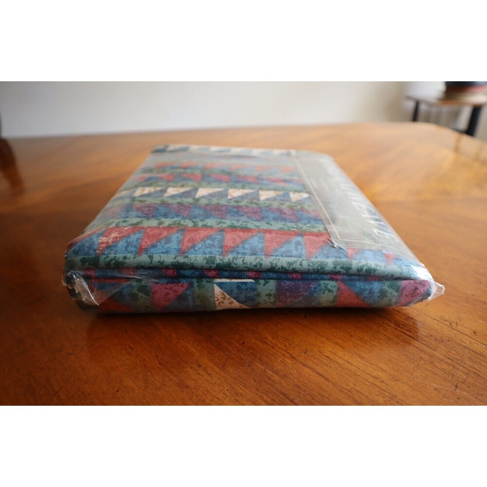 VTG Dream Weave Twin Sheet Set Cotton-Poly Quilt Looking Pattern Made In USA - Picture 9 of 11